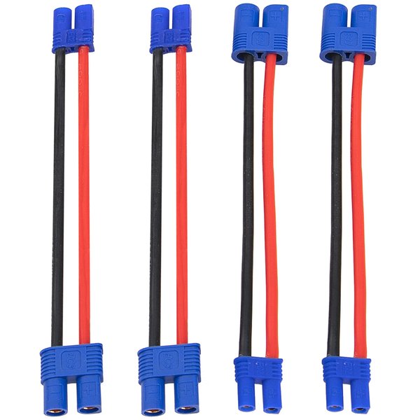 2Pairs ShareGoo EC2 to EC3 Plug Male Female Adapter with 10CM 16AWG Cable Wire for RC FPV Drone Car Lipo NiMH Battery Charger ESC