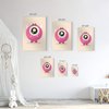 Smile Art Design Lovely Pink Monster Cream Background METAL PRINT Kids Room Decor Metal Wall Art Baby Room Decor Kids Room Decor Nursery Decor Made in the USA- 12x8