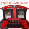 Jeixynik MTG Deck Box, 3-in-1 Magic Gathering Commander Deck Storage, Magnetic Leather Card Storage Box with 2 Commander Display & 4 Dividers & Dice Tray Fit TCG CCG Cards, Black-Red