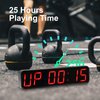 Jhering Gym Timer, Portable, Interval Timer with Rechargeable Battery and Built-in Magnet, LED Digital Anti Vertigo Display, Upgraded Workout Clock for Home Gym Garage Fitness(1.5" Black)
