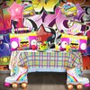 8 PCS Roller Skate Rainbow Balloons Inflatable Radio Boombox Props for 80s 90s Party Decorations Retro Theme Hip Hop Birthday Party Back to the 80S 90S decorations