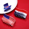 HZEYN 3PCS 4th of July Claw Clip American Flag Star Hair Clip for Women Thick Thin Hair Fourth of July Independence Day Patriotic Hair Barrette Accessories