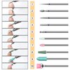 20 PCs Nail Drill Bits Set for Acrylic Nails, Professional Diamond Cuticle Remover Bits Kit with Box, 3/32" Electric Manicure Nail File Bit for Nail Drill Machine in Nail Salon
