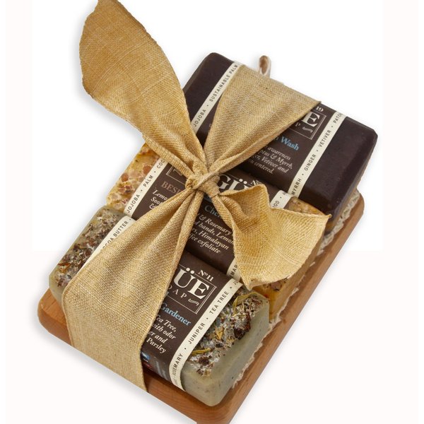 Luxury Goat Milk Soap Healthy Lifesyle Giftset- BOGUE BESPOKE No.11 Gardener, No.12 Chefs Blend with exfoliating Himalayan Pink Salt, No.19 Namaste Yoga Blend to Focus & bring awareness