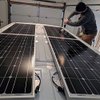 Renogy Solar Panel Mounting Z Brackets Lightweight Aluminum Corrosion-Free Construction for RVs, Trailers, Boats, Yachts, Wall and Other Off Gird Roof Installation, one set of 4 Units,Gray