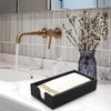 Guest Paper Towels Holder for Bathroom Napkin Holder Tray Black Wooden Napkin Holder for Table Modern Disposable Hand Towel Holder Flat Wood Cocktail Napkin Holder Kitchen Towel Dispenser Holder