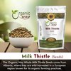 Organic Way Whole Milk Thistle Seeds (Silybum marianum) - European Wild-Harvest, Organic & Kosher Certified, Vegan, Non GMO & Gluten Free, USDA Certified, Origin - Albania (4 Oz)