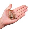 Dselvgvu Copper Miniature French Horn with Stand and Case Mini Musical Instrument Miniature Replica Dollhouse Model Mini French Horn Home Decoration (3.75"x1.77")