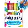 Ooly Chunkies Quick Drying Tempera Paint Sticks for Kids, Classic Colors, Set of 12 Twistable Kids Paint Sticks for Toddlers 2-4 Years, Mess Free Chubby Toddler Paint Sticks [12 Classic Colors]