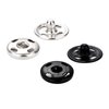 Sumind 100 Sets Sew-on Snap Buttons Metal Snap Fastener Buttons Press Button for Sewing Clothing, Black and Silvery, 10 mm