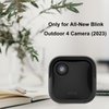 Silicone Case Cover for All-New Blink Outdoor 4 (4th Gen) - Weatherproof Protective Skin Cover with Hat Brim for All-New Blink Outdoor 4 Smart Security Camera (Black, 3 Pack)