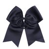 8 Inch Cheerleader Bows Ponytail Holder Cheerleading Bows Hair Tie(Black)