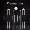 60 Pieces Bridal Wedding Hair Pins Pearl Hair Pins U Shape Rhinestone Hair Pins Bridal Rhinestones Hair Pins Hair Accessories for Bridal Women and Girls (Elegant Style)