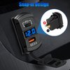 2 Pcs 12V USB Outlet, Rocker Switch 55W PD Type-C Charger Socket & 36W Quick Charge 3.0 USB Adapter, 12V Socket with LED Digital Voltmeter Waterproof for Car Boat Marine Vehicle Truck Golf Cart RV