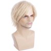 PATTNIUM Men Wig Short Blonde Wig for Men Male Blonde Hair Wig Light Blonde Short Wig Synthetic Wig with Wig Cap(Blonde)