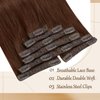 Sunny 24inch Clip in Human Hair Extensions Auburn Red Long Hair Extensions Real Human Hair Clip ins Dark Auburn Brown Clip in Hair Extensions Human Hair Colorful 33 Auburn Hair Extensions 7Pcs 120G