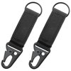 LuoQiuFa3-piece Tactical Nylon Webbing Buckle Carabiner Molle Belt Clip Key Buckle, Suitable for Outdoor Sports(Black)