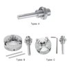 Mini Lathe Chuck Set, 3/4 Jaw Mini Lathe Chuck Self Centering Lathe Chuck Connecting Rod Zinc Alloy Z011 Extension Three Four Jaw Chuck and Connecting Rod Set, Electric Drill Chuck(size:Type B)
