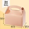 Juvale 24-Pack Treat Boxes - Candy Gable Boxes for Party Favors, Birthday, Wedding, Baby Shower (Rose Gold, 6.2x3.5x3.6 In)