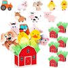 Seenelling 6 Sets 122 Pcs Farm Animal Party Centerpieces Farm Animals Table Toppers Decor Barn Box Animal Cutouts and Sticks Tissue Paper for Barnyard Birthday Party Supplies Baby Shower