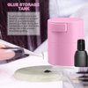 Lurrose Eyelash Glue Storage Container Airtight Lash Glue Storage Container Eyelashes Extension Adhesive Jar Tank Cosmetic Storage Case for Women Girls (Pink)