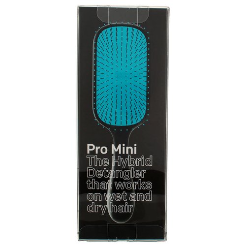 The Knot Dr. for Conair Mini Hair Brush, Wet and Dry Detangler with Storage Case, Removes Knots and Tangles, For All Hair Types, Blue