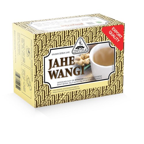 Intra Jahe Wangi Ginger Tea 5-ct, 90 Gram (Pack of 4)