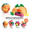 Brain Teasers Puzzle Ball 3-d Puzzles 12 Pack - Mind Games Puzzle Balls Educational Toys Hand Puzzles for Kids Teenagers and Adults - Party Favors Pinata Stuffers Carnival Prizes Fidget Blocks Gifts