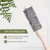 Professional Round Brush for Blow Drying - Ceramic Barrel Ion Tech Styling Brush for Women Small and Lightweight Round Hair Brush (1")