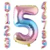 Number 5 Balloon Number Helium Balloon Pastel Rainbow Balloons 5th Birthday Decorations Girl Foil Number Balloons 5 Balloon Number Rainbow Party Decorations Rainbow Party Supplies Giant Balloon