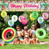 Hawaiian Luau Birthday Party Decorations Summer Hawaiian Birthday Banner Yard Sign and 20Pcs Hawaiian Themed Balloons Aloha Beach Party Banner Decorations Tropical Indoor Outdoor Party Supplies