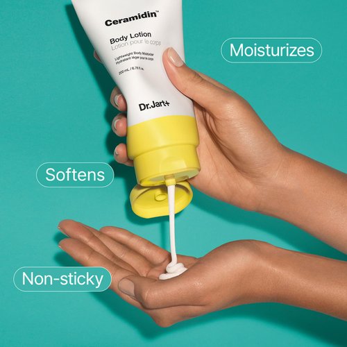Dr.Jart+ Ceramidin Body Lotion Moisturizer for Dry Skin with Ceramides, 6.76 fl oz