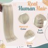 Sunny Blonde Clip in Hair Extensions Human Hair Invisible Clip ins Human Hair Extensions Platinum Blonde Extensions Clip ins 7pcs 120g 24inch
