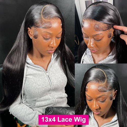 Profairsor 24 Inch Straight Frontal Wigs Human Hair 13x4 Lace Front Wigs Human Hair Straight 180% Glueless Lace Front Wigs human hair Pre Plucked Lace Wigs Human Hair Straight 13x4 Human Hair Wigs