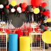 Red Black Yellow Balloons, Cartoon Balloons Black Yellow Confetti Party Balloons Decoration Easy Use Suitable for Themed Party Baby Shower Kids Birthday Holiday Parties