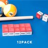 GSE Games & Sports Expert 12-Pack Billiard/Pool Cue Chalks, Billiard Pool Table Accessories for Home/Tournament Use (Red)
