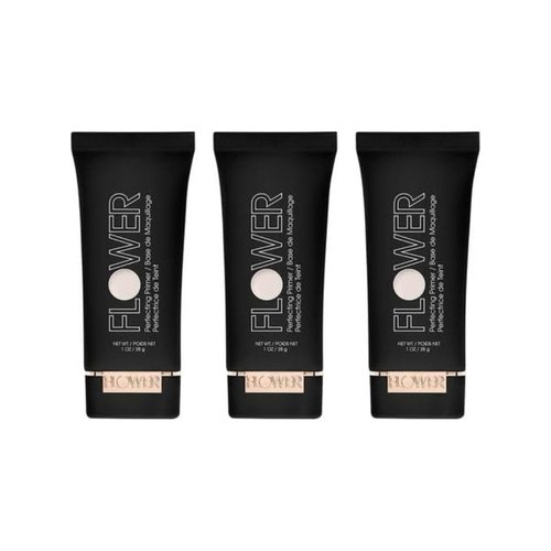 FLOWER Beauty In Your Prime Perfecting Primer | Hydrating & Moisturizing Makeup Primer For Face | Lightweight, Long-Lasting | Soft, Silky Smooth Makeup Application (Pack of 3)