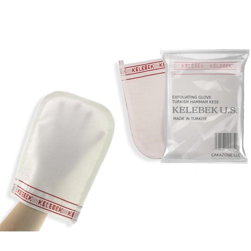 Kelebek Exfoliating Glove for Body 2 PACK - Turkish Hammam Kese - Exfoliating Mitt - Dead & Dry Skin Cleanser - Body Scrub To Have a Soft Skin - The Best Skincare Kit for Women & Men - Exfoliator Tool
