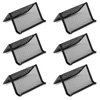 Golden Pearl Black Metal Mesh Business Card Holder Desk Business Card Organizer for Desk Office Name Card with 50 Name Card Capacity-6pcs