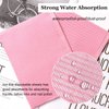 AREMOD 50pcs Disposable Nails Art Table Mat 3 Ply Nail Prep Paper Table Towels 13" x 18" Waterproof Tattoo Cover Tattooing Bibs Pads for Tattoo Supplies Acrylic Nail Supplies(pink)