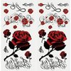 2Pcs Tattoo Stickers,Red Rose Fashion Butterfly Dragon Flower Body Art Temporary,3D Flower Temporary Tattoos,Fake Tattoo Sticker,Decal Clearable Temporary Tattoos