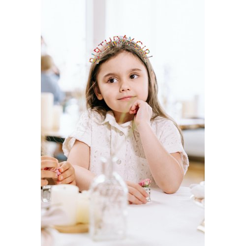 DOINIDAMI Birthday Girl Headbands Birthday Tiara for Women Happy Birthday Girl Headpiece Sweet Princess Rhinestone Crystal Diamond Birthday Hair Band Hair Hoop (Colorful)