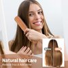 BRUSHZOO Boar Bristle Brush for Men's Fine to Normal Hair - Beech Handle Hairbrush for Hair & Beard Grooming