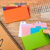 Lewtemi 50 Pcs Index Card Dividers 4 x 6 Inch Index Card Dividers with Tabs Index Cards Guides with 2 Pcs Alphabet Number Stickers for Office Recipe Business Classroom (Multi Color)