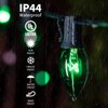 C9 Clear Christmas String Lights, Outdoor Christmas Lights String, Hanging Christmas Roofline Lights, Patio Lights for Outdoor Decor, Green Wire, 25 Feet