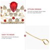 Frcolor Red Crystal Crown,Baroque Ruby Belle Crown Bridal Wedding Rhinestone Tiara Hair Accessories for Women Girls