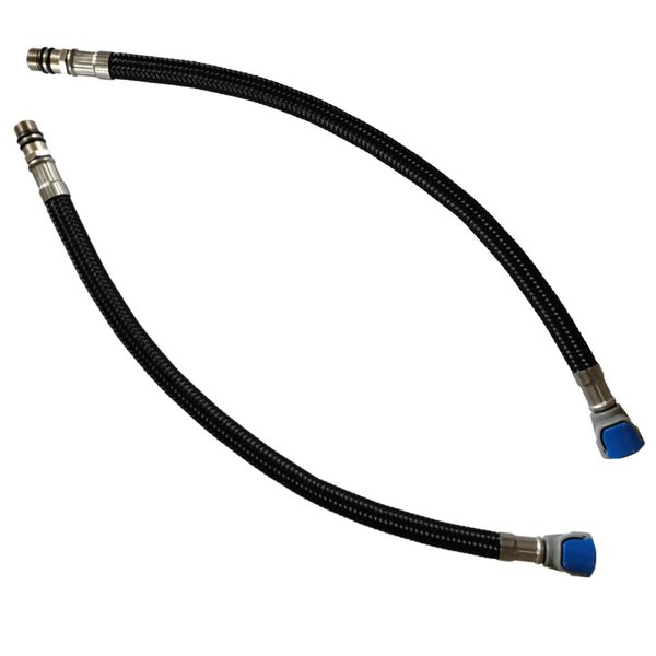 TRUSTMI Quick Connect Water Supply Hose, 24-inch Widespread Bathroom Faucet Replacement Fast Lock Pipe Lines, 2 Pieces