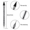 1500 PCS Rhinestones with 1 Rhinestone Picker Tool and 1 Tweezer, Wax Pencil for Rhinestones, Dual-Ended Nail Dotting Tool, Rhinestone Applicator Tool for DIY Nail Art (Black)