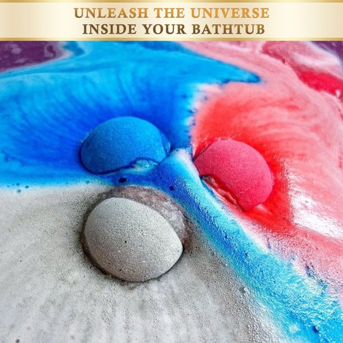 Bath Bombs Rich in Essential Oil and Shea Butter / 8 x 2.12 Ounces Handmade Planet Themed Bubble Bath Fizzer/Luxury Bath Bomb Set/Non-Staining, Vegan, Cruelty-Free/Perfect Spa Gift for Men and Women