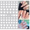8 Sheets Heart Love Nail Art Stickers Decals 3D Self-Adhesive Nail Art Supplies Heart Nail Art Decorations Heart Design Nail Accessories for Women Girls Kids Manicure Tips Charms DIY Nails Art